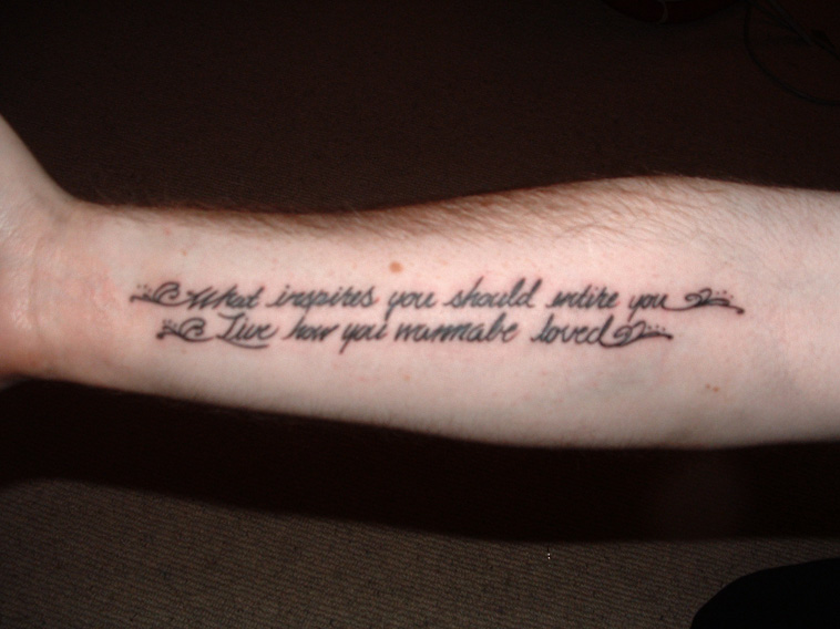 Meaningful Tattoo Quotes For Guys Quotesgram