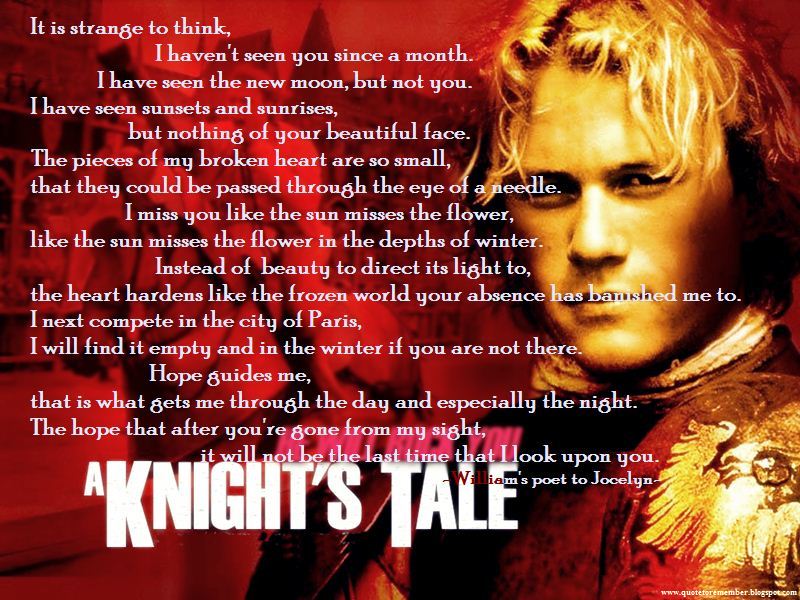 A Knight S Tale Quotes Knights Tale Chaucer Quotes. Quotesgram