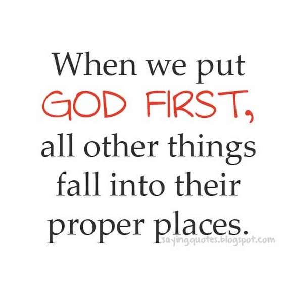 Put God First