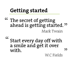 Getting Started Quotes. QuotesGram