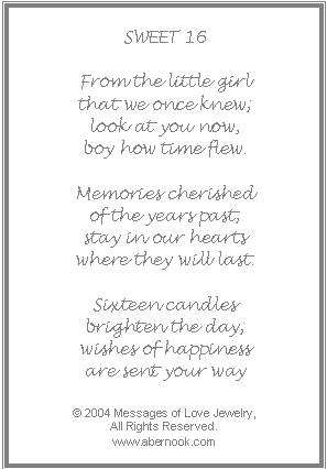 Sweet 16 Birthday Sayings Quotes. QuotesGram
