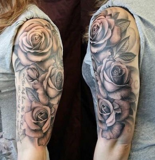 Rose Sleeve Tattoos With Quotes. QuotesGram