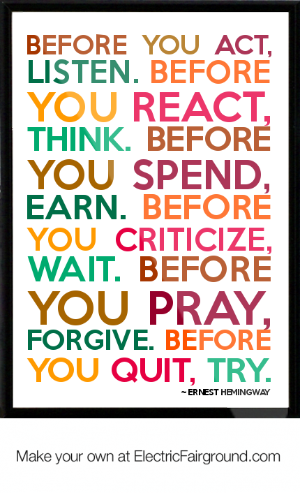 Think Before You React Quotes. QuotesGram