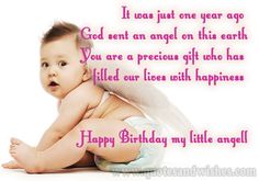 happy birthday to a one year old baby girl