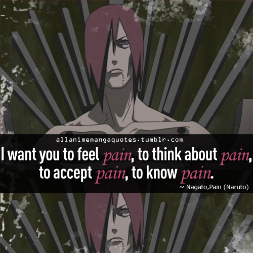 Anime Quotes About Pain. QuotesGram