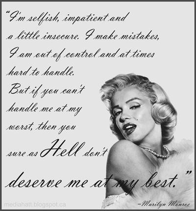 Marilyn Monroe Quotes If You Cant Handle Me. QuotesGram