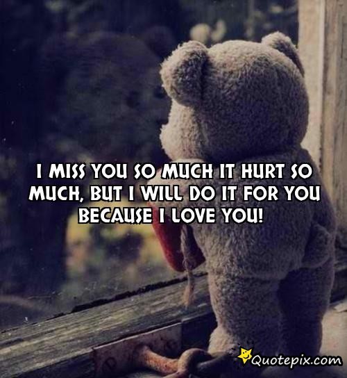 I Miss You So Much It Hurts Quotes Quotesgram