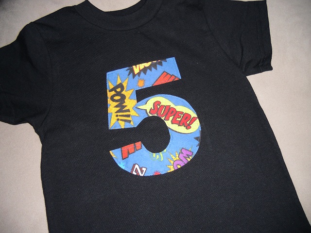 superhero 5th birthday shirt