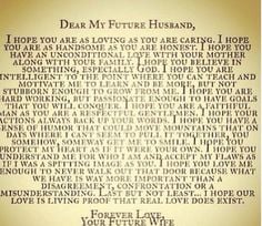 To future husband my message 101 Heartfelt