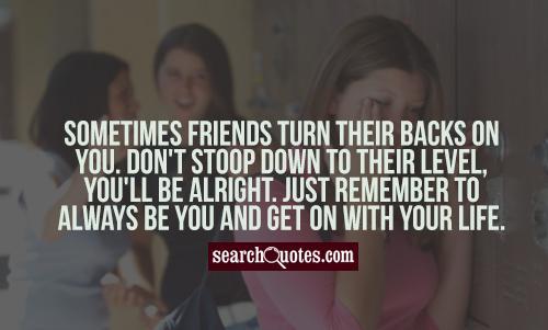 People Who Turn Their Back On You Quotes. QuotesGram