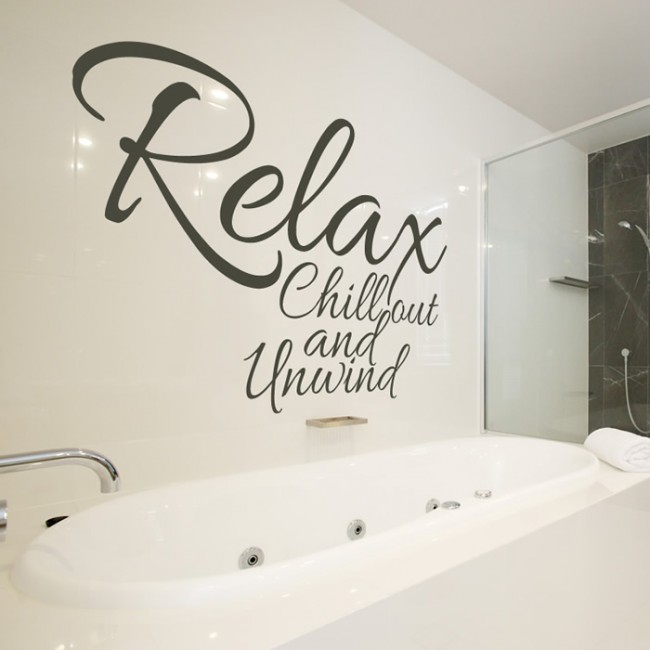 Relax Chill Out and Unwind Vinyl Wall Sticker Art Decals Decor Quote Decoration 