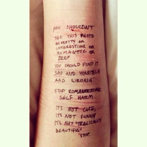 Stopping Self Harm Cutting Quotes. QuotesGram