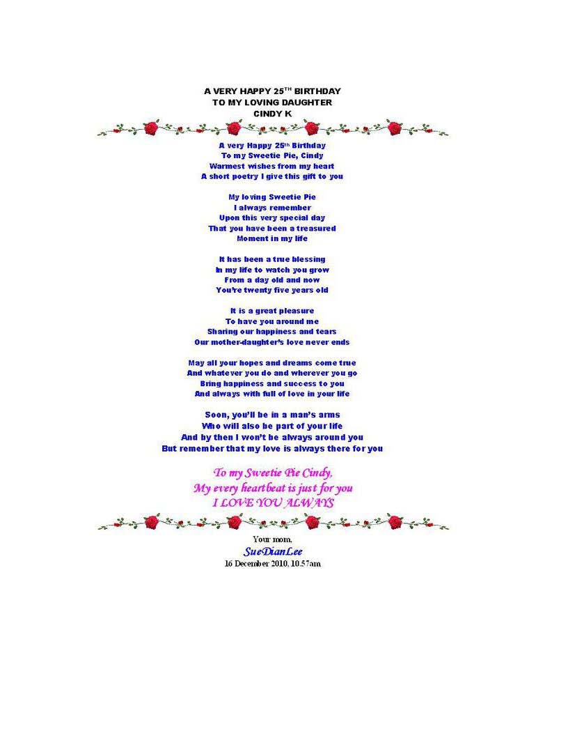 Happy 25th Birthday Quotes Quotesgram