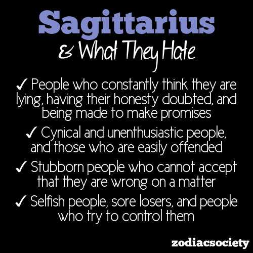 Quels signes Sagittaire déteste-t-il?