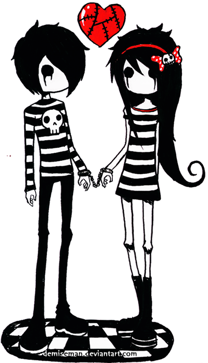 cute emo couple drawings  Clip Art Library