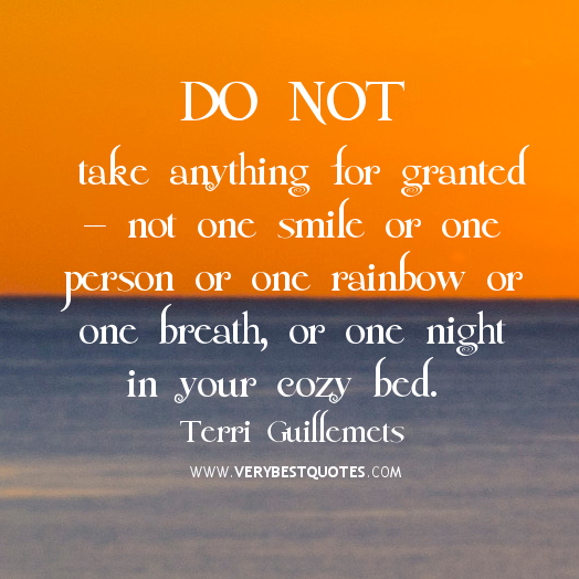 Thankfulness Quote by Terri Guillemets