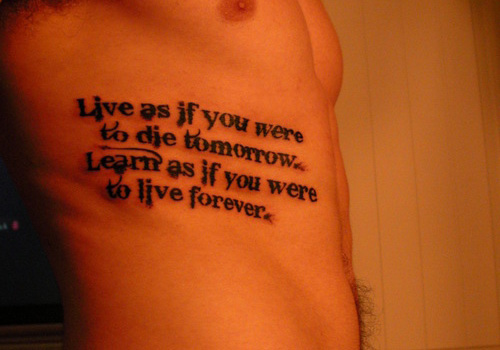 Rib Cage Tattoos For Men Quotes Quotesgram