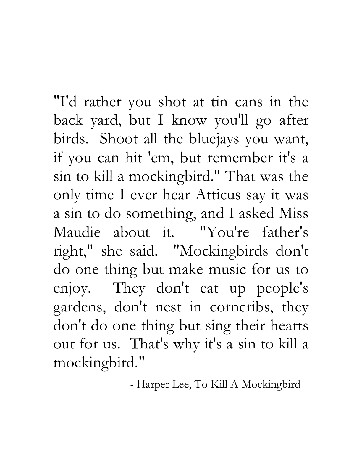 To Kill A Mockingbird Jem Quotes With Page Numbers Quotesgram
