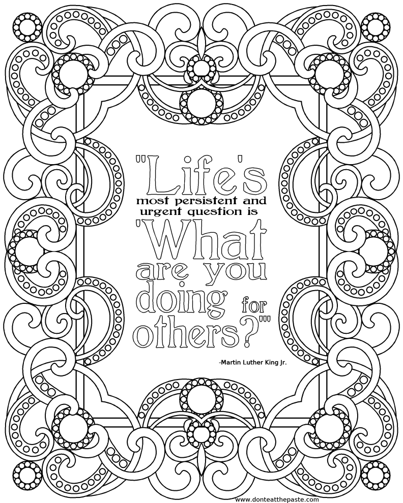 Inspirational Quotes Coloring Pages