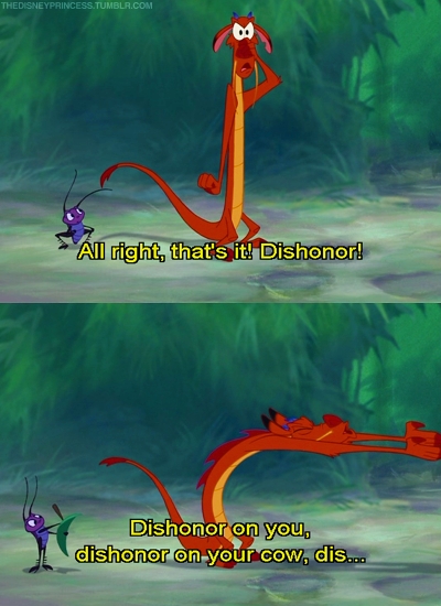Mushu Mulan Disney Movie Quotes.