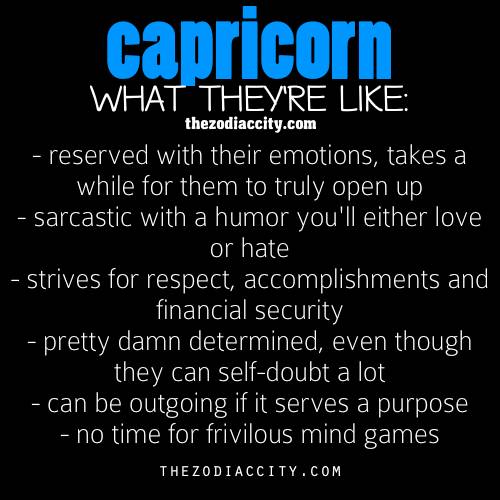Man when is capricorn you a done with How to