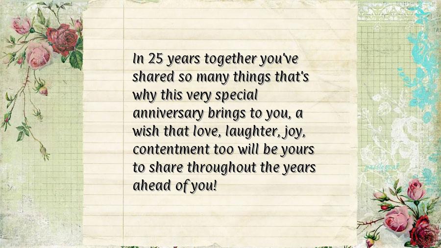 25th Anniversary Quotes And Poems Quotesgram