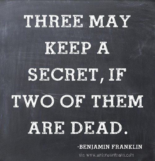 Quotes about having secrets