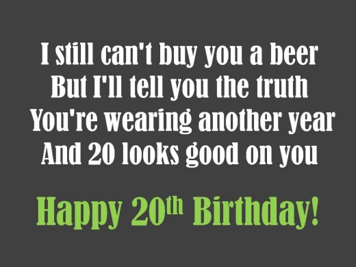 20th Birthday Quotes. QuotesGram