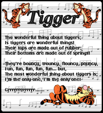Tigger Winnie the Pooh Dictionary Art Print Picture Bouncy Flouncy Quote Nursery 
