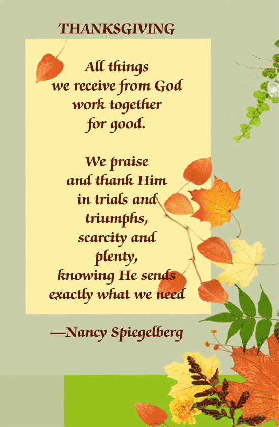 Religious Thanksgiving Poems And Quotes Quotesgram