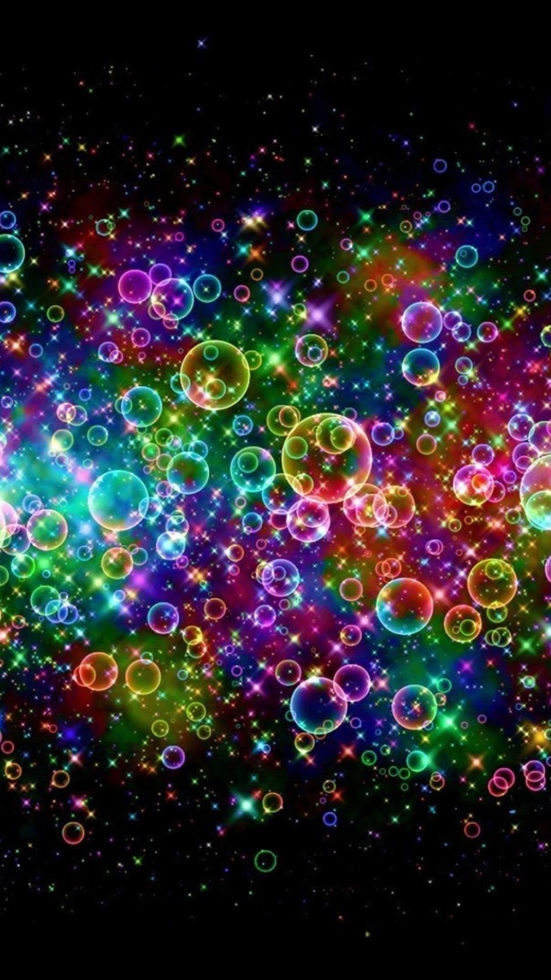 Galaxy Rainbow Glitter Wallpaper Iphone