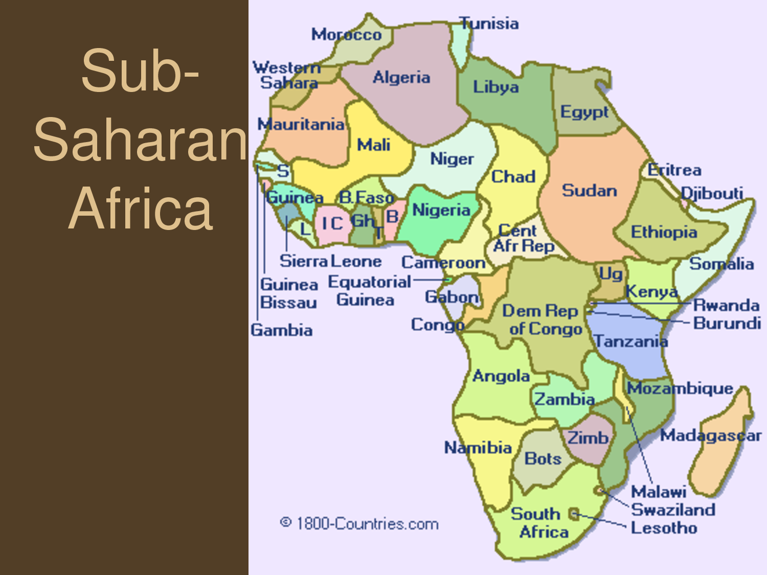 Sub saharan african city model ap human geography