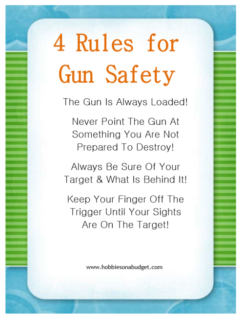 Gun Safety Rules Printable List