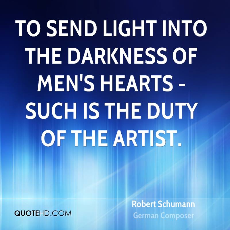 Robert Schumann Quote about Light