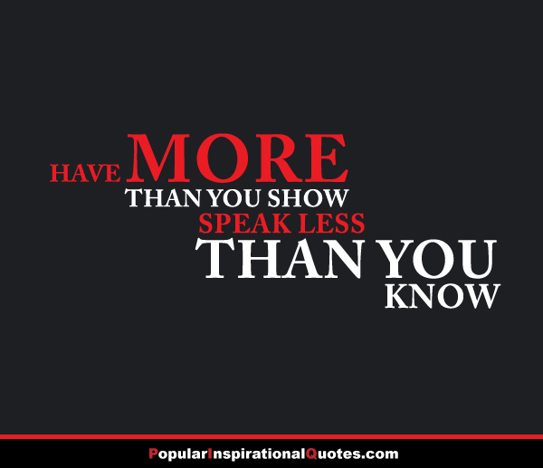 Quotes About Speaking Less. QuotesGram