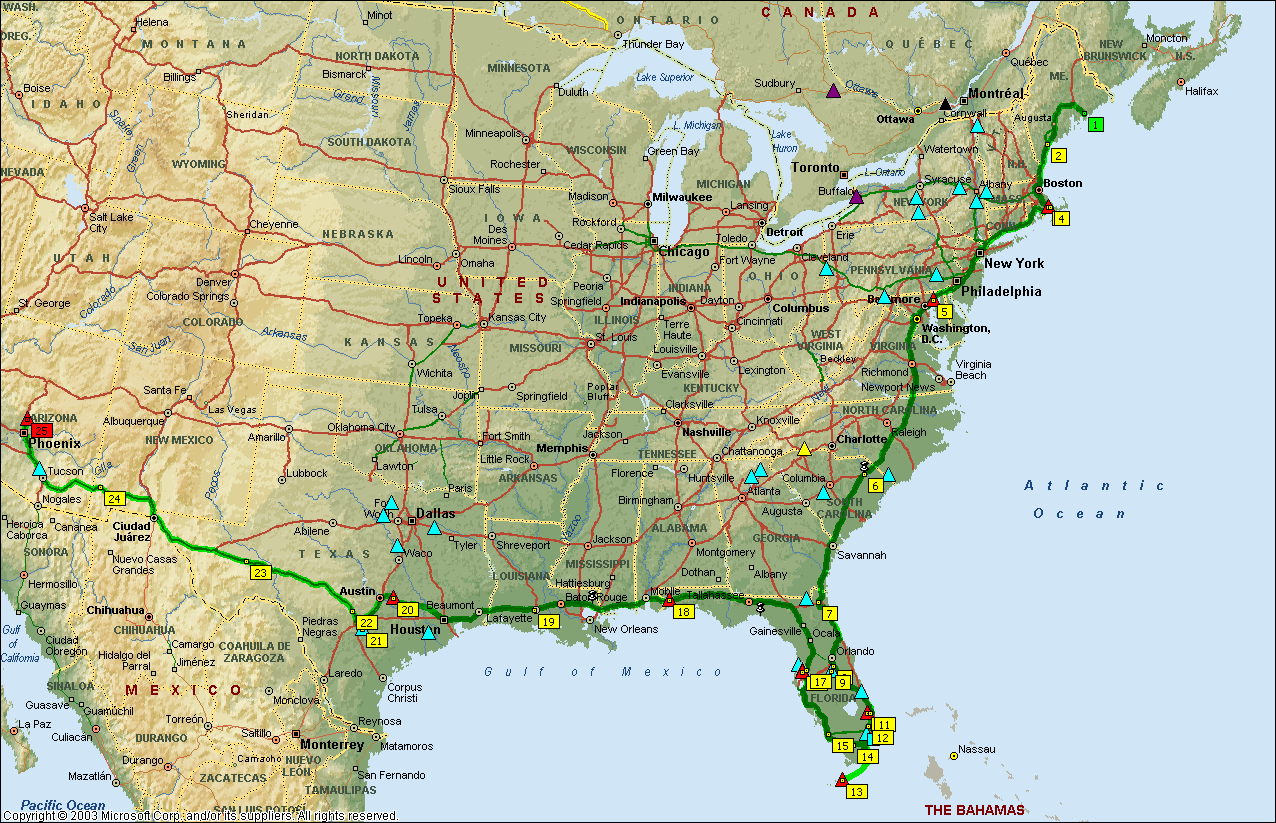 Восточное побережье америки города. Карта восточного побережья США С городами. Восточное побережье на карте. Достопримечательности восточного побережья США. Восточное побережье США города.