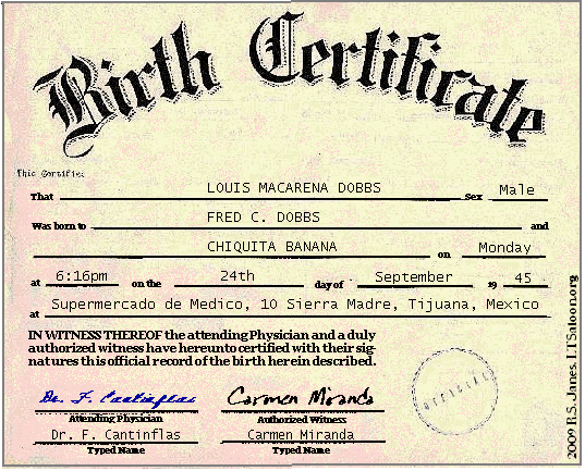 Birth Certificate Quotes Quotesgram