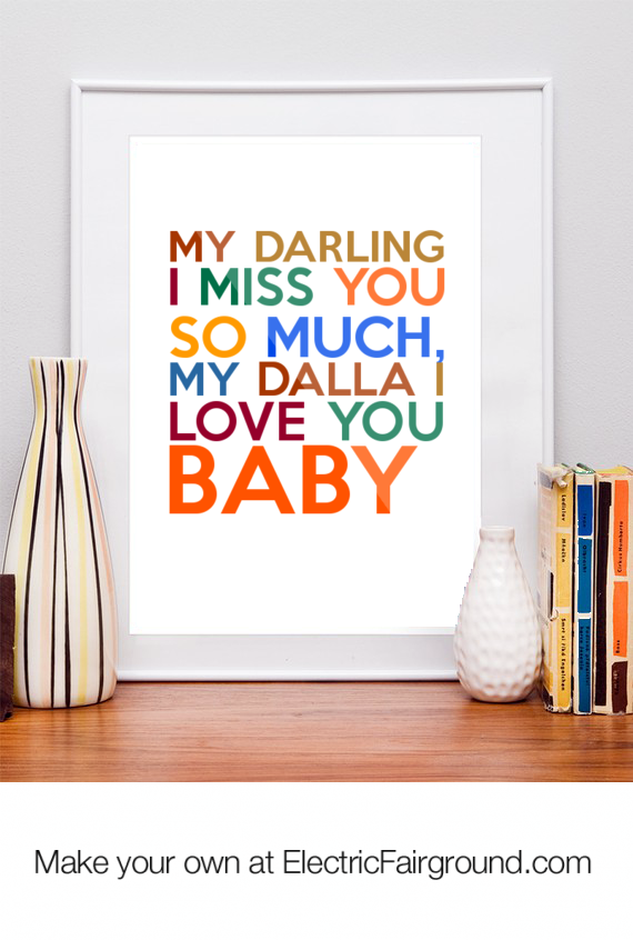 You are my baby you are my darling
