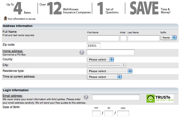 Free Car Insurance Quotes Online No Personal Info