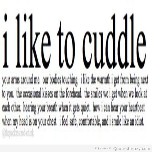 cuddling sayings