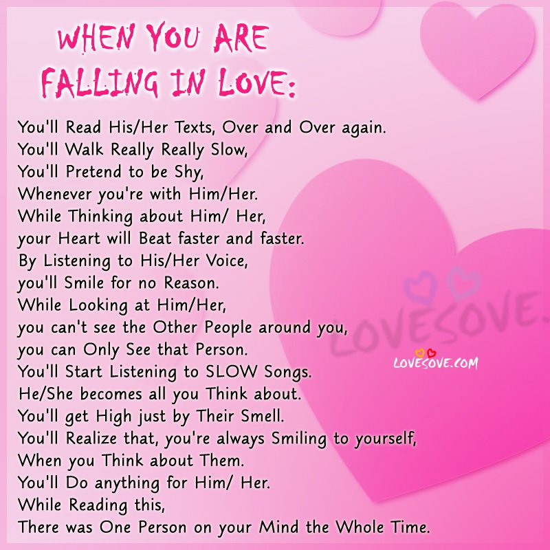 Signs Your Falling In Love Quotes.