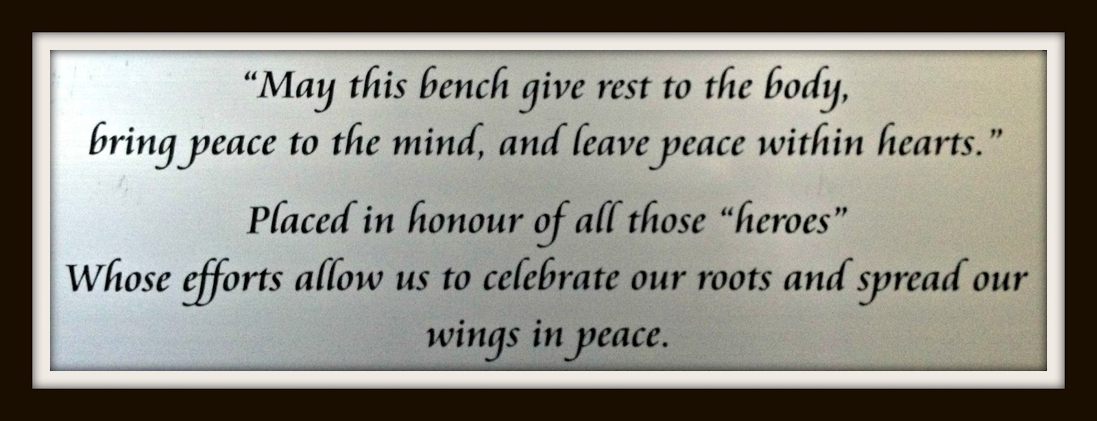 Memorial Bench Plaque Quotes. QuotesGram
