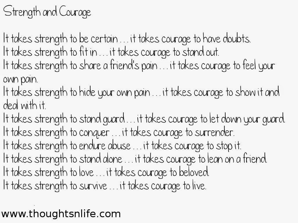 Strength And Courage Love Quotes. QuotesGram