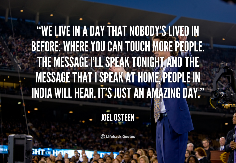 Joel Osteen Quotes Of The Day. QuotesGram