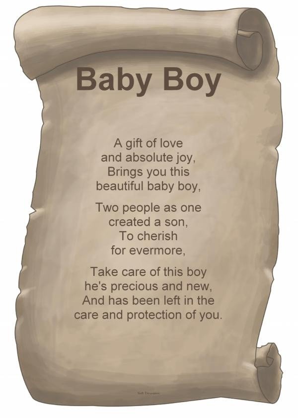 Welcome Baby Boy Poems