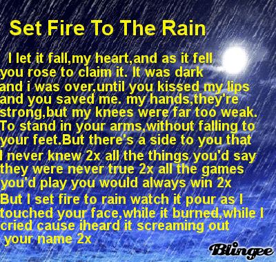 Set fire to the rain lyrics