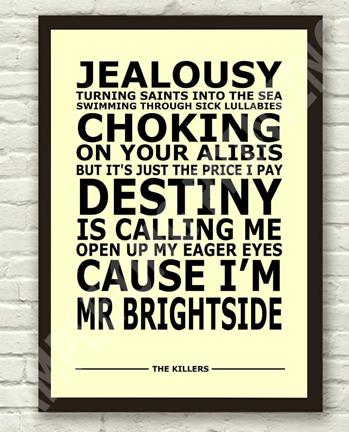 Killers brightside перевод. Mr Brightside. Jealousy turning Saints into the Sea. The Killers Mr Brightside. The Killers Mr Brightside обложка.
