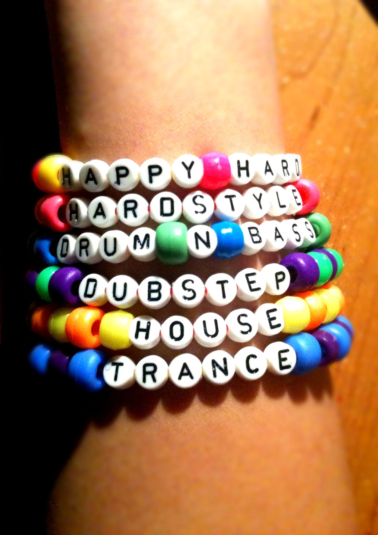 rave kandi bracelets words