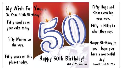 50th Birthday Quotes Wishes. QuotesGram
