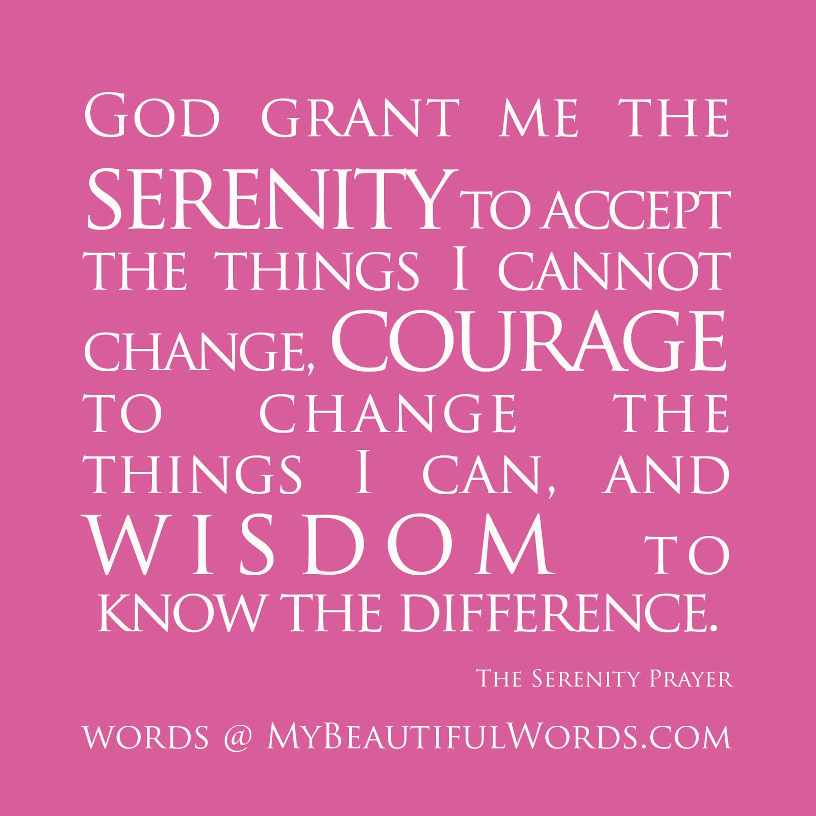 Serenity Prayer Quotes QuotesGram